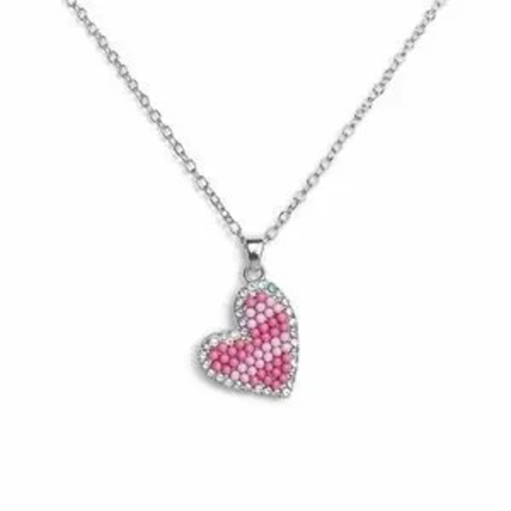 Pink Heart Pendant Necklace